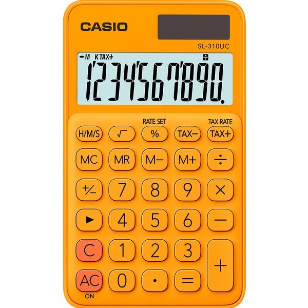 Calcolatrice tascabile SL-310UC a 10 cifre Casio - arancione - SL-310UC-RG