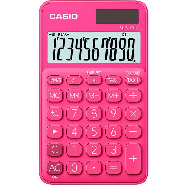 Calcolatrice tascabile SL-310UC a 10 cifre Casio - rosso - SL-310UC RD