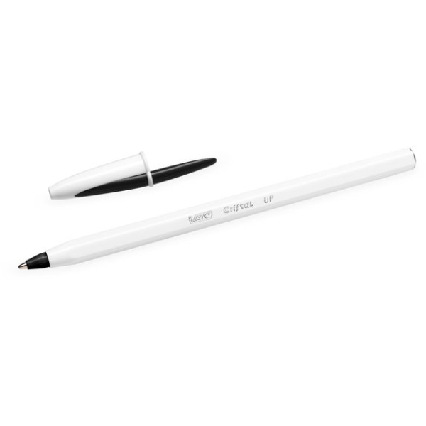 Penne Cristal UP Bicolor Bic - Bianco/Nero - 949880 (conf.20)