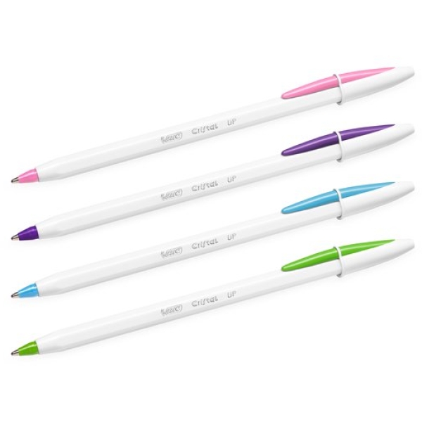 Penne Cristal UP Bicolor Bic - Bianco - 950446 (conf.20)