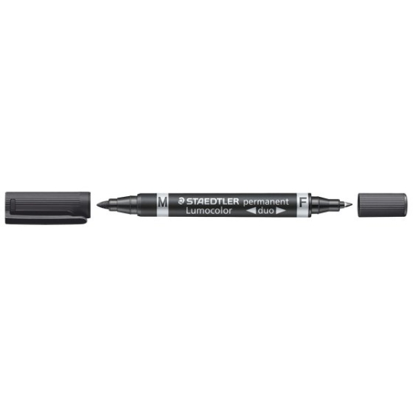 Marcatore Lumocolor&reg; permanent duo Staedtler - 0,6-1,5 mm - nero - 348-9
