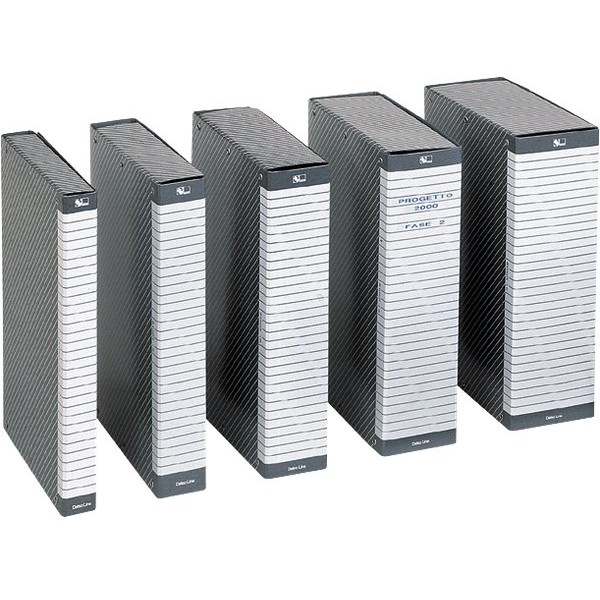 Cartella portaprogetti Delso Line Esselte - dorso 12 cm - 25x35 cm - bianco/grigio - 390312040 (conf.5)