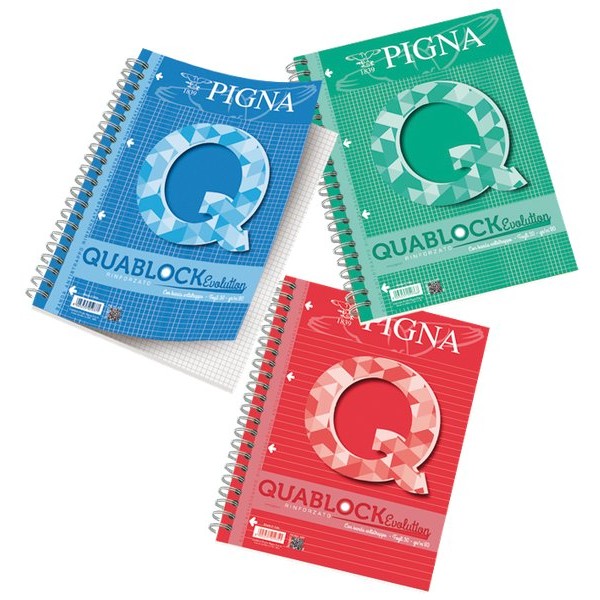 Blocchi spiralati Quablock Evolution Skip Pigna - A4 - 1R - 50ff - 02112171R (conf.5)