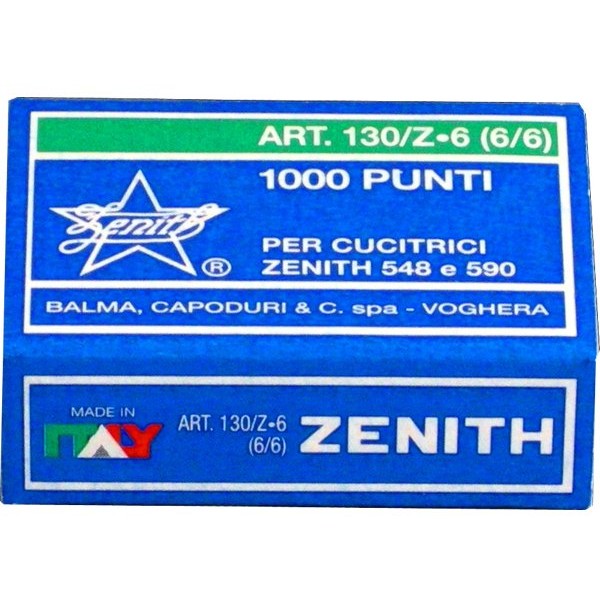 Punti metallici Zenith - 130/Z6 (6/6) - 130/Z6 (conf.10x1000)