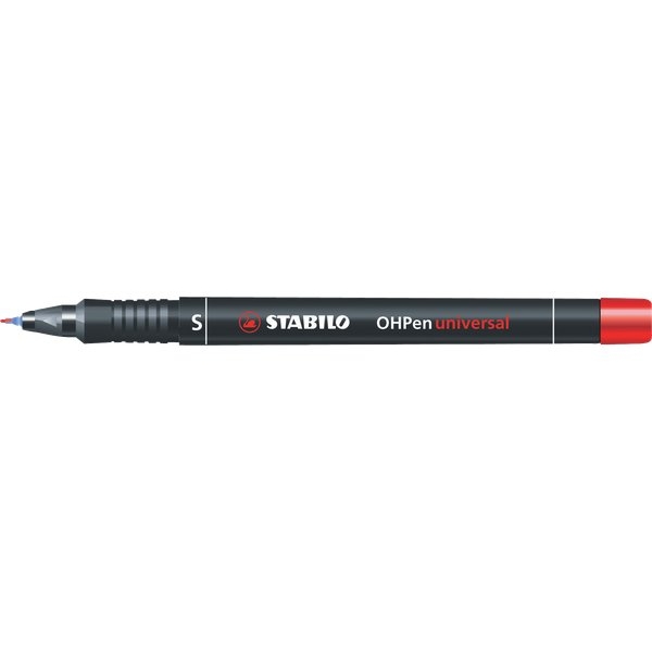 Marcatore OHPen universal Stabilo - media - 1 mm - rosso - 843/40 (conf.10)