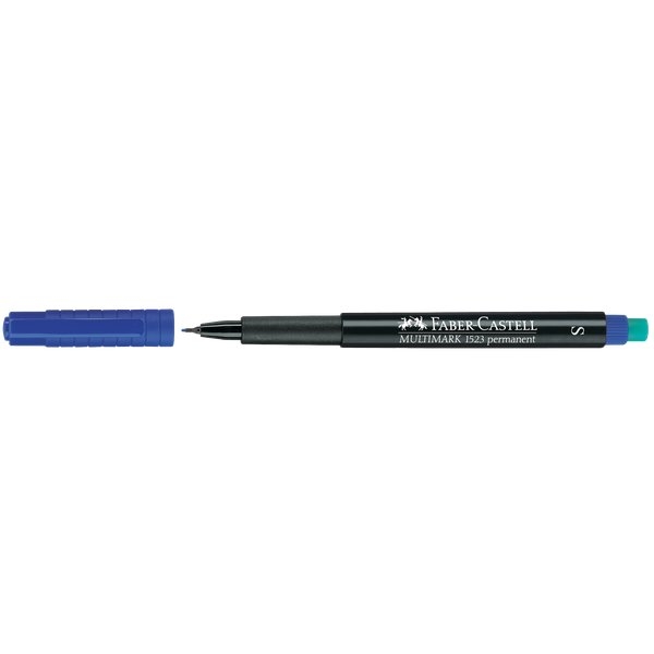 Marcatore permanente Multimark Faber Castell - fine - 0,6 mm - blu - 151351 (conf.10)