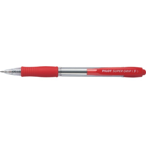 Penna a sfera a scatto Supergrip Pilot - 1 mm - rosso - 001442 (conf.12)