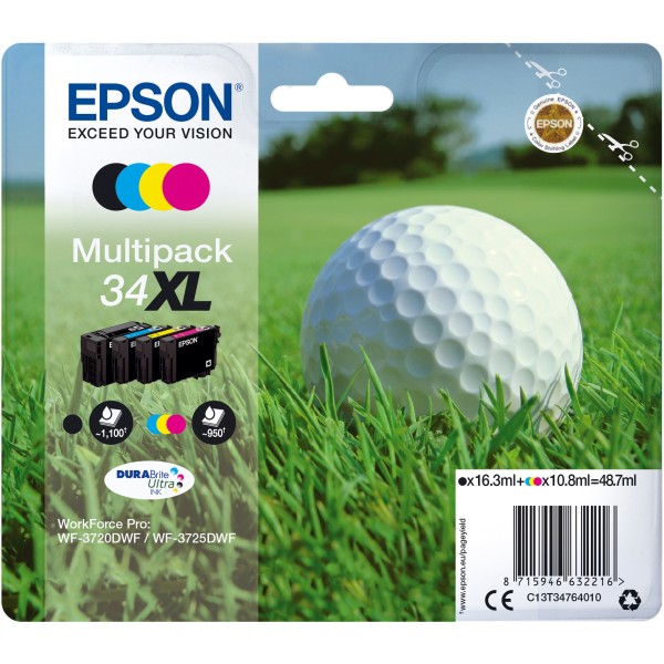 Cartuccia Epson 34XL (C13T34764010) nero-ciano-magenta-giallo - 947732