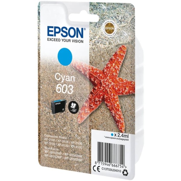 Cartuccia Epson 603 (C13T03U24010) ciano - B00025