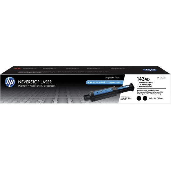 Kit ricarica toner HP 143AD (W1143AD) nero - B01205