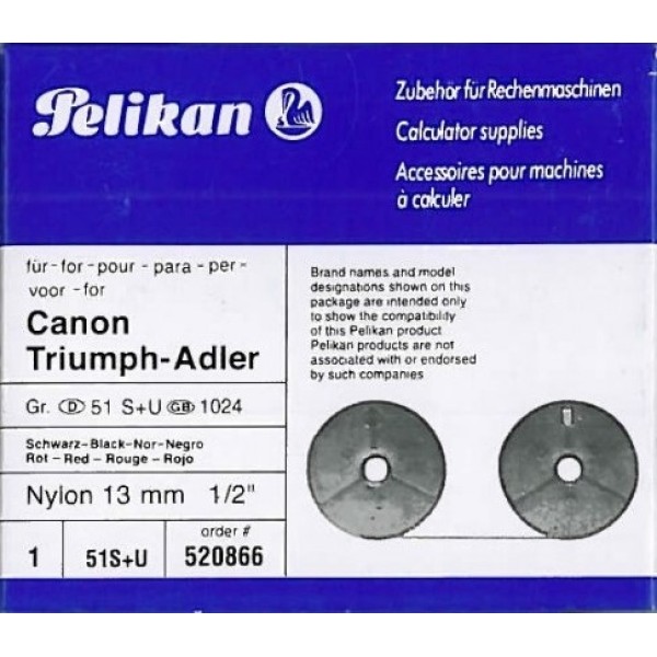 Nastro Pelikan GR51 (0H520866) nero-rosso - B02025