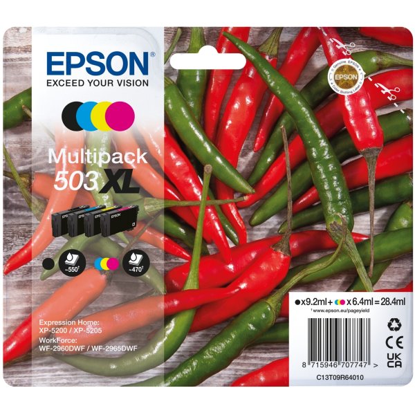 Cartuccia Epson 503XL (C13T09R64010) nero-ciano-magenta-giallo - B02054