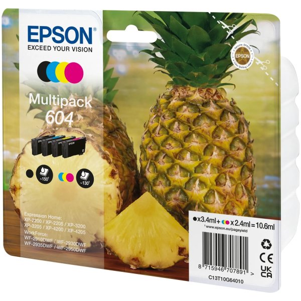 Cartuccia Epson 604 (C13T10G64010) nero-ciano-magenta-giallo - B02103
