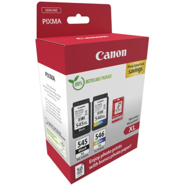 Cartuccia Canon PG-545XLx2/CL-546XL with photo p (8286B015) nero -colore - B02532