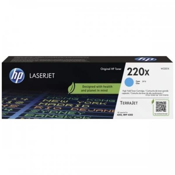 Toner HP 220X (W2201X) ciano - B02558