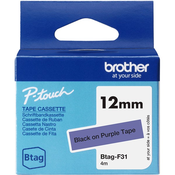Nastro Brother Btag F31 (BTAGF31) nero-viola - B03342