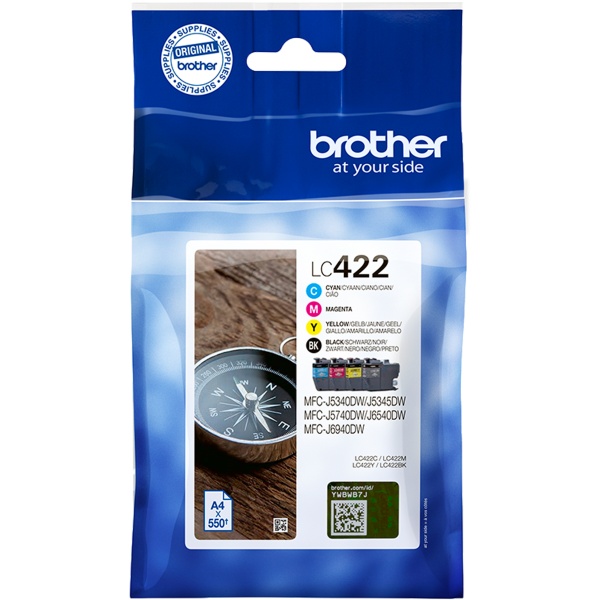 Cartuccia Brother LC422VAL n-c-m-g - B03558