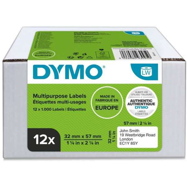 Etichette Dymo 57x32 mm (2093095) bianco - B03585