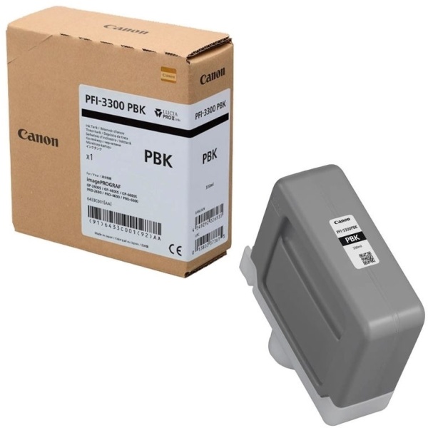 Serbatoio Canon PFI-3300PBK (6433C001) nero fotografico - B03653