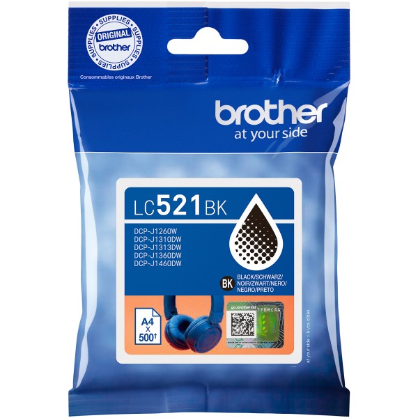Cartuccia Brother LC-521BK nero - B03668