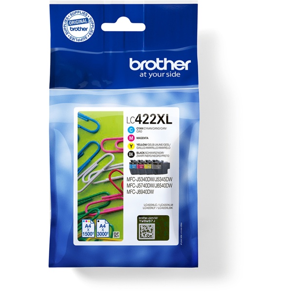 Cartuccia Brother LC422XLVAL n-c-m-g - B03762
