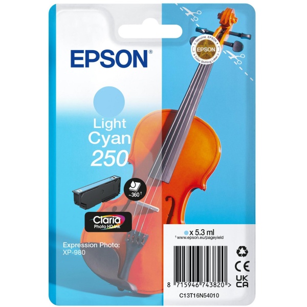 Cartuccia Epson 250 (C13T16N54010) ciano chiaro - B03793