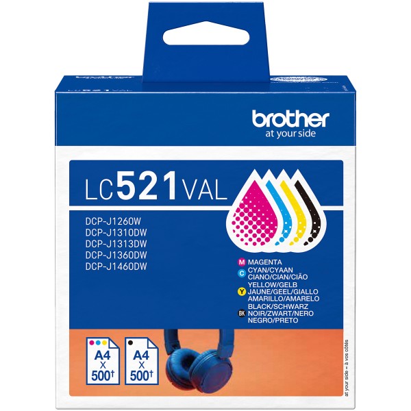 Cartuccia Brother LC-521VAL n-c-m-g - B03815