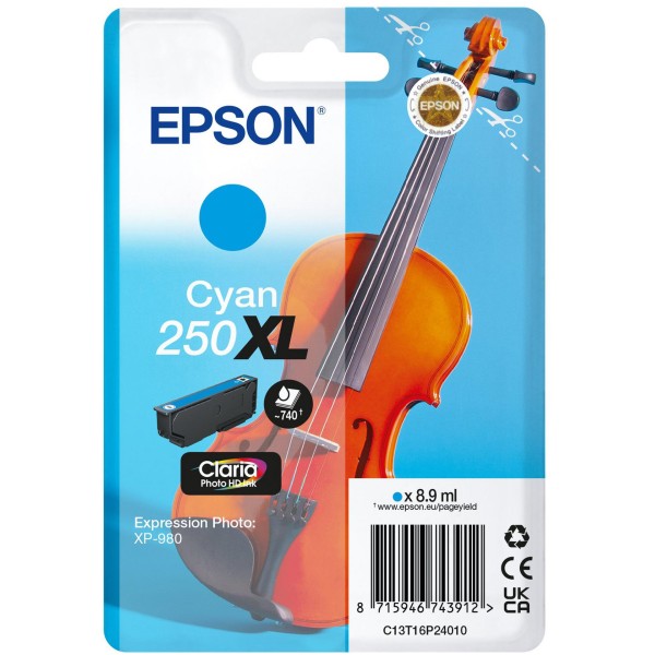 Cartuccia Epson 250XL (C13T16P24010) ciano - B03832