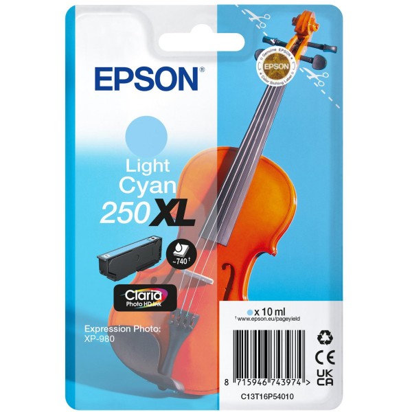 Cartuccia Epson 250XL (C13T16P54010) ciano chiaro - B04177