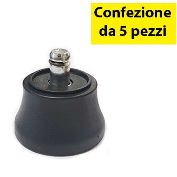 Confezione di 5pz di piedini, adatto per sedute girevoli con perno - D01239