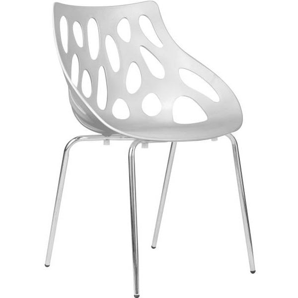 Orlando Set 4 sedie attesa senza braccioli bianco - B702W - D01499