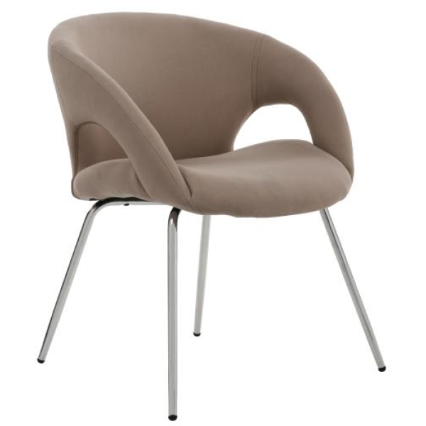 Pensacola Sedia attesa imbottita con braccioli marrone - W980BR - D01504