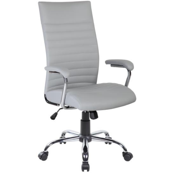 San Francisco Poltrona direzionale con braccioli PU grigio - E8234HG - D01542