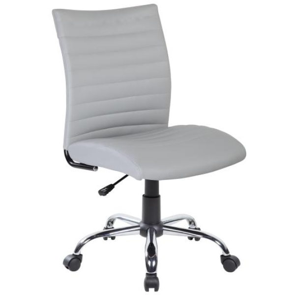 San Francisco Poltrona direzionale senza braccioli PU grigio - E8234SG - D01544