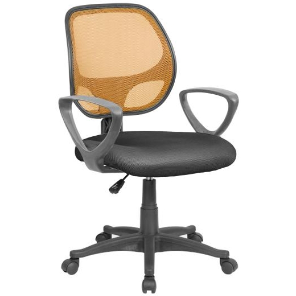 Atlanta Sedia operativa con braccioli arancio/nero - E8088O - D01551