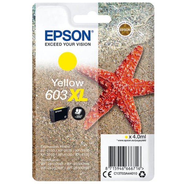 Cartuccia Epson 603XL (C13T03A44010) giallo - D01641