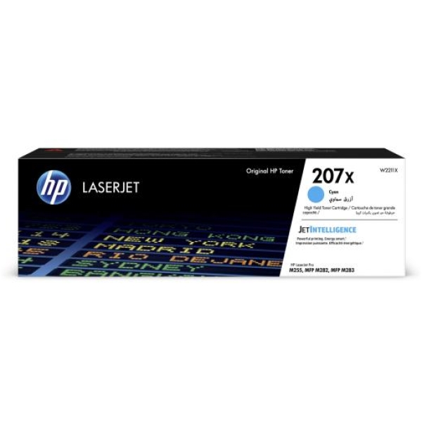 Toner HP 207X (W2211X) ciano - D01676