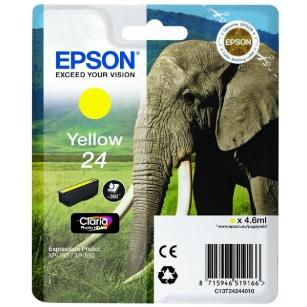 Cartuccia Epson 24/blister RS+AM+RF (C13T24244020) giallo - D01956