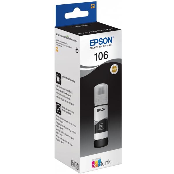 Flacone Epson 106 (C13T00R140) nero fotografico - D01992