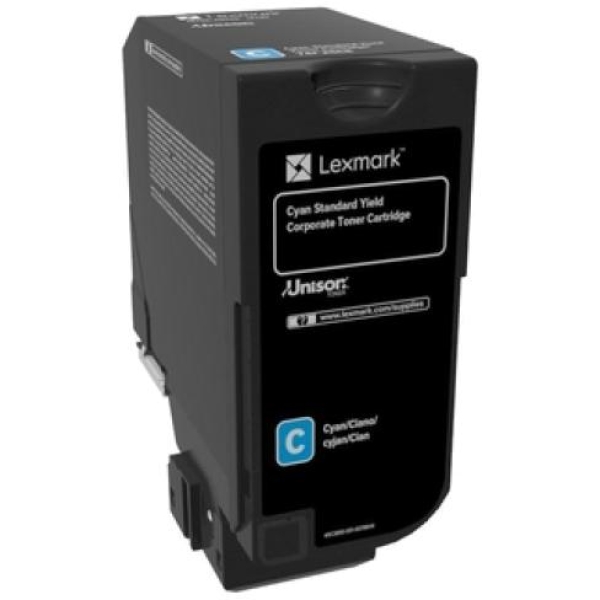 Toner Lexmark CS720, CS725, CX725 (74C2SCE) ciano - D02089