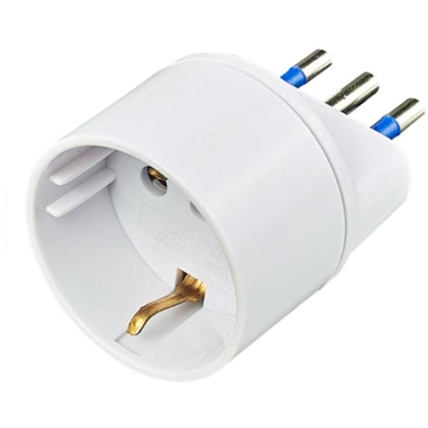 Adattatore shuko 10a bianco - 210002FMJ - D02523