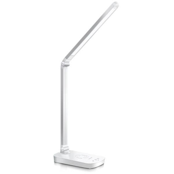Lampada da tavolo LED ricarica cellulare wireless light11 argento 5w 6400-2700k (oscuramento a tocco presa di carica usb) - 100400PLE - D02556