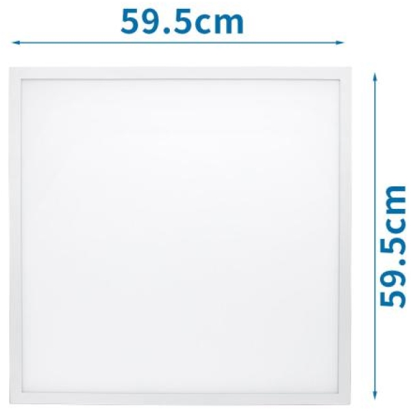Pannello luminoso LED  40w 4000k (dimensioni: 595*595*9mm)telaio bianco latte - 100300QNX - D02558