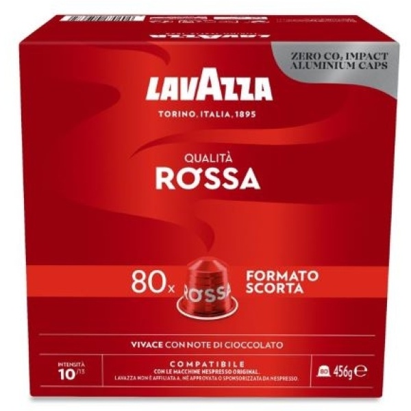 Capsule caffè Lavazza gusto Qualità Rossa in alluminio compatibile Nespresso - 7019 - D08639