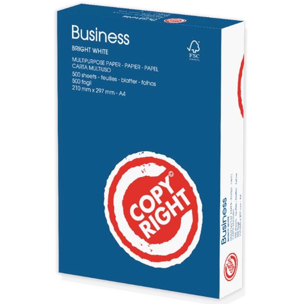 Carta A4 Copy Right Business 75 gr. 5 risme da 500 fogli
