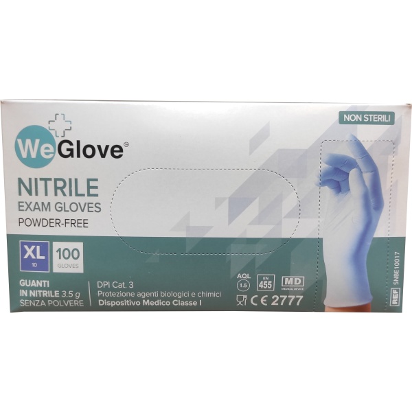 Guanti in Nitrile Taglia XL colore Azzurro WeGlove (Conf. 100)