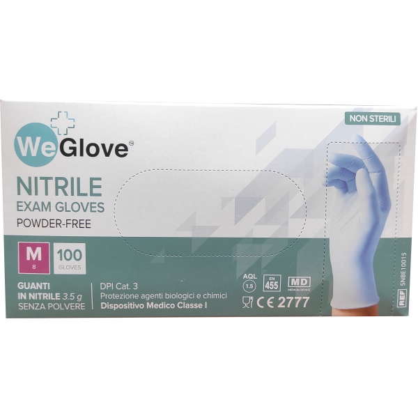 Guanti in Nitrile Taglia M colore Azzurro WeGlove (Conf. 100)