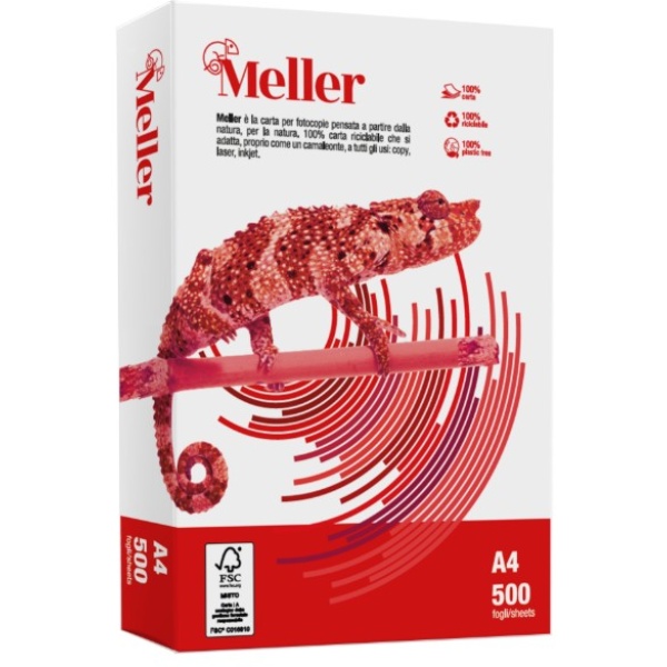 Carta A4 per fotocopie Meller 75 gr (Conf. 5)