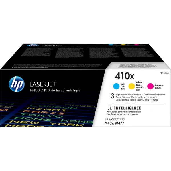 Toner HP 410X (CF252XM) ciano-magenta-giallo - O01161