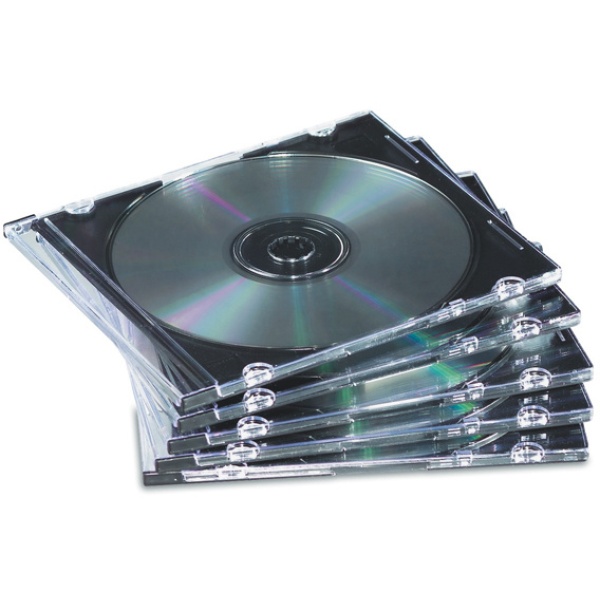 Scatola 25 custodie cd slim base nera fellowes - Z01983